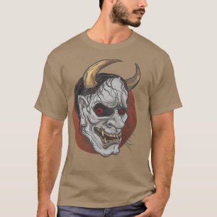 Camiseta Demonio de la máscara Hannya japonesa o tatuaje es
