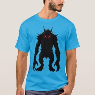 Camiseta Demonio de la Sombra Monstruo Ojos Rojos Terror Re