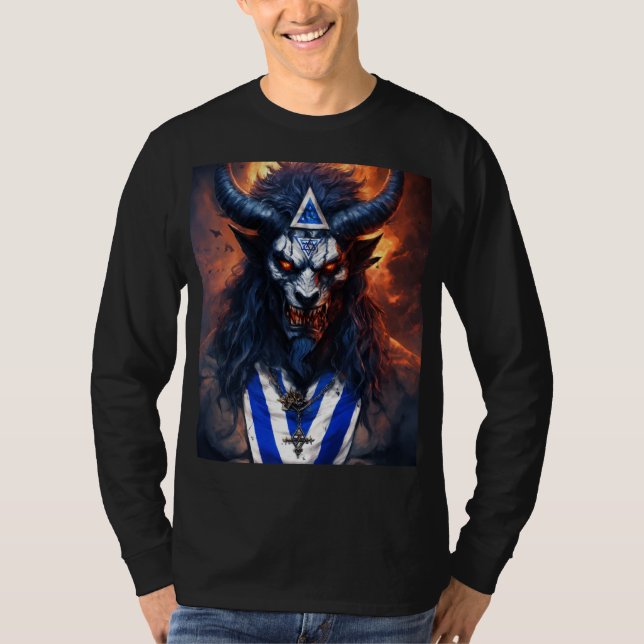 Camiseta Demonio demonio israelí con bandera israelí (Anverso)