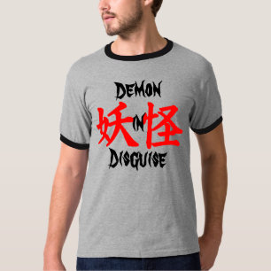 Camiseta Demonio en el kanji de Yokai del disfraz