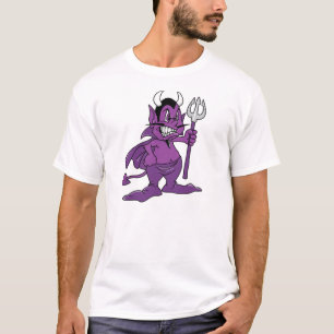 Camiseta Demonio púrpura del dibujo animado