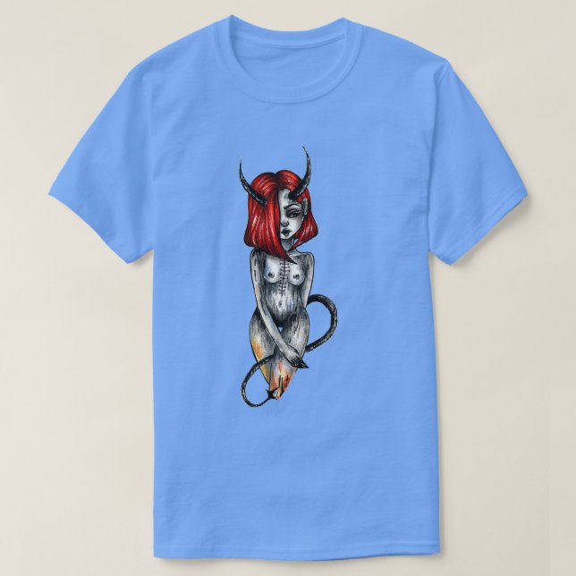 Camiseta demonio rojo (Diseño del anverso)