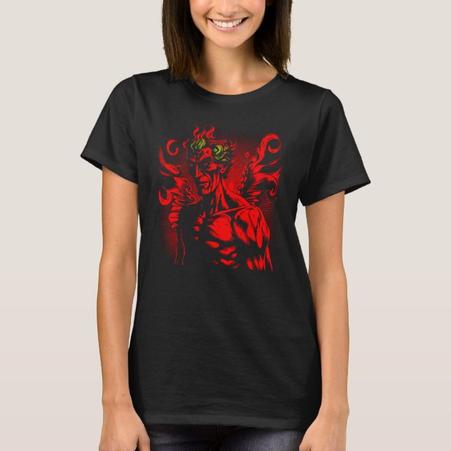Camiseta Demonio rojo diablo Mammon (Anverso)