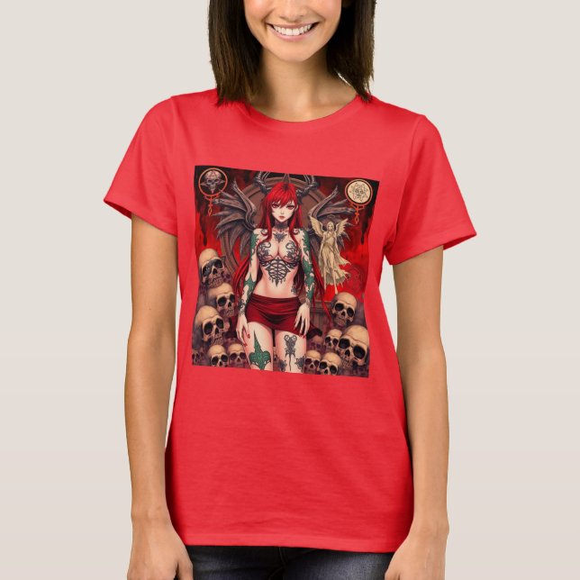 Camiseta Demonio Seductora y Ángel Puro: Dualidad Oscura (Anverso)