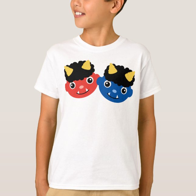 Camiseta Demonios rojos y azules de Setsubun (Anverso)