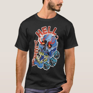 Camiseta Demonios Sí Calavera Y Flores