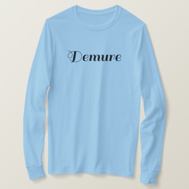 Camiseta Demorar tipo de letra negro (Anverso del diseño)