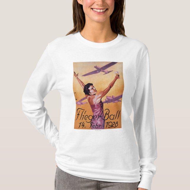 Camiseta Demostración de la aviación en el poster del promo (Anverso)