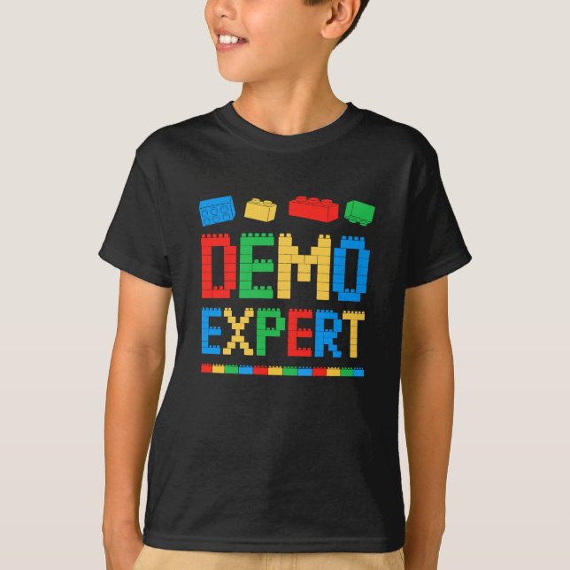 Camiseta Demostración Experto Master Builder Block Building (Anverso)