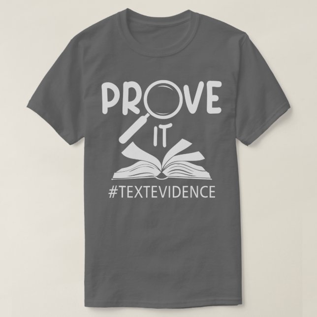 Camiseta Demostrar que el texto evidencia la lectura del pr (Diseño del anverso)