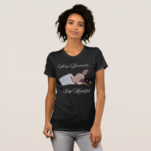 Camiseta Demure y Mindful. También un mapache.