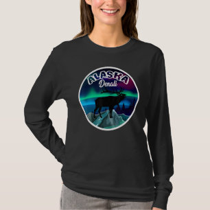 Camiseta Denali Alaska Luces del Norte Alce
