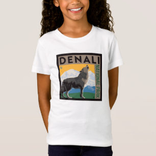 Camiseta Denali National Park   Howling Wolf