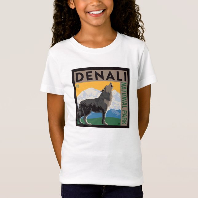 Camiseta Denali National Park | Howling Wolf (Anverso)