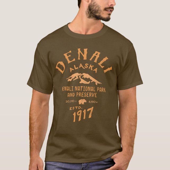 Camiseta Denali Not McKinley 1917 Vintage (Anverso)