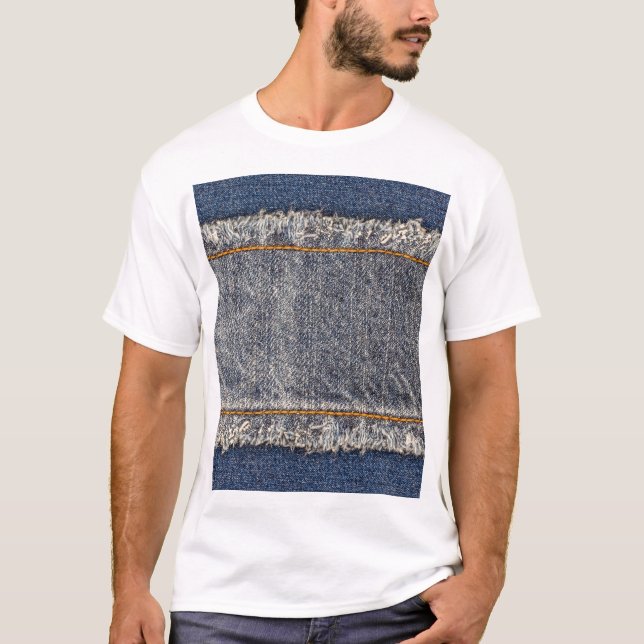 Camiseta Denim Blue Jeans: Parche doble Casual (Anverso)