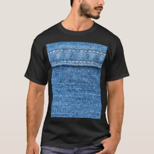 Camiseta Denim Blue: Textura clásica de jeans.