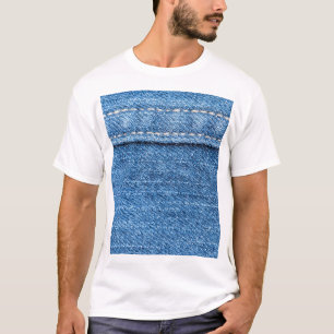 Camiseta Denim Blue: Textura clásica de jeans.