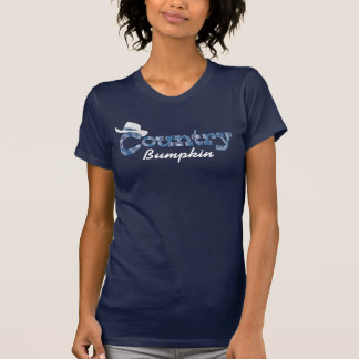 Camiseta Denim vaquero vaquero del país y flores arriba