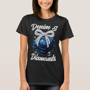 Camiseta Denim y diamantes glorifican la moda occidental pa