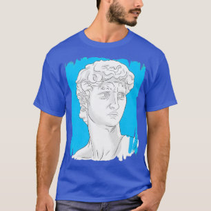 Camiseta Denizko Art Estatua Head Blue