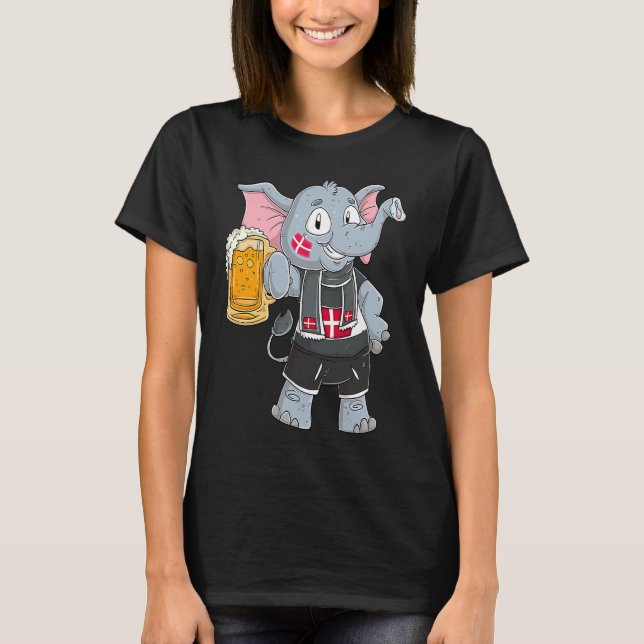 Camiseta Denmark fan elephant (Anverso)