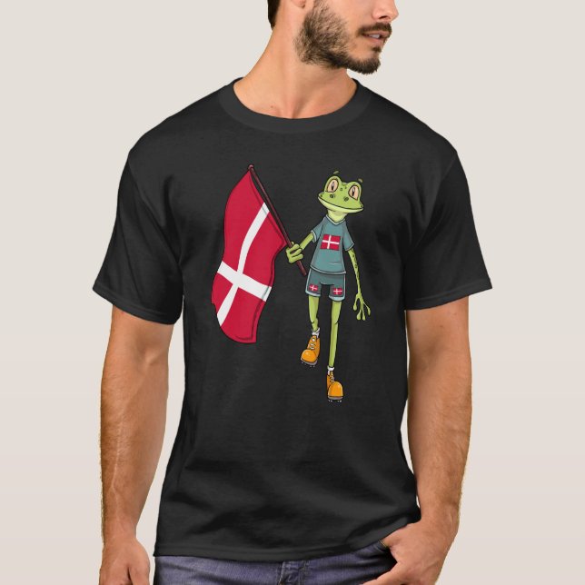 Camiseta Denmark Fan Frog (Anverso)