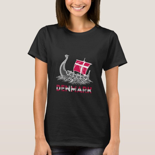 Camiseta Denmark Flag Pride Viking Danish Valhalla Dansk Ro (Anverso)