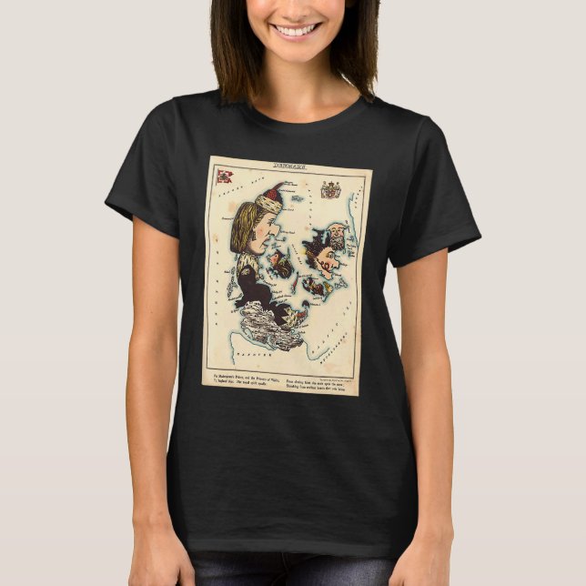 Camiseta Denmark Illustrative Map (Anverso)
