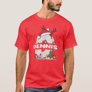 Camiseta Dennis Christmas w Dennis Name for funny Xmas