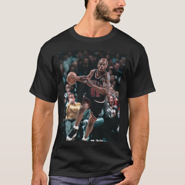 Camiseta dennis rodman bulls the worm defensive great fan a (Anverso)