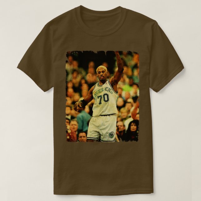 Camiseta Dennis Rodman Vintage Design Of Basketball (Diseño del anverso)