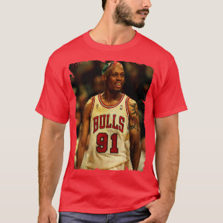 Camiseta Dennis Rodman Vintage Design Of Basketball 5
