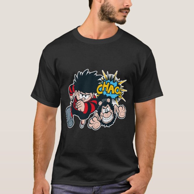 Camiseta Dennis the menace CHAOS retro style girl funny (Anverso)