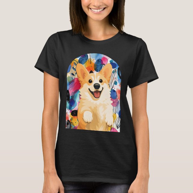 Camiseta DENNY corgi  - Colección ArtMuse  (Anverso)