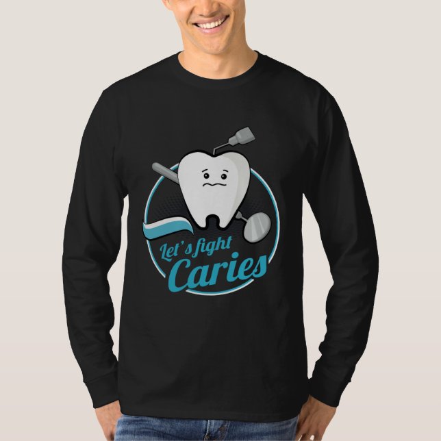 Camiseta Dental Assistant Caries Dentist Dentistry Student  (Anverso)