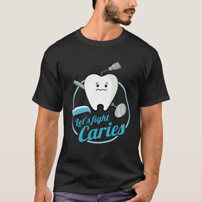 Camiseta Dental Assistant Caries Dentist Dentistry Student  (Anverso)