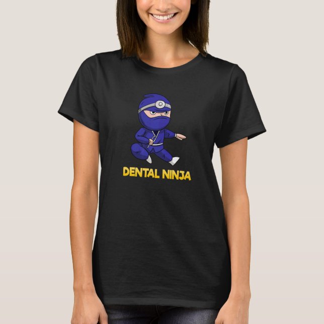Camiseta Dental Assistant Dentist Ninja Teeth Tooth Karate (Anverso)