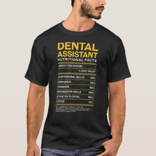 Camiseta Dental Assistant Nutrition Facts Dental Hygienist