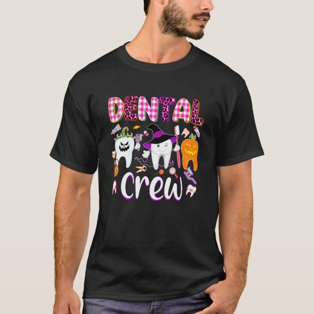 Camiseta Dental Boo Crew Halloween Funny Dentist Assistant (Anverso)