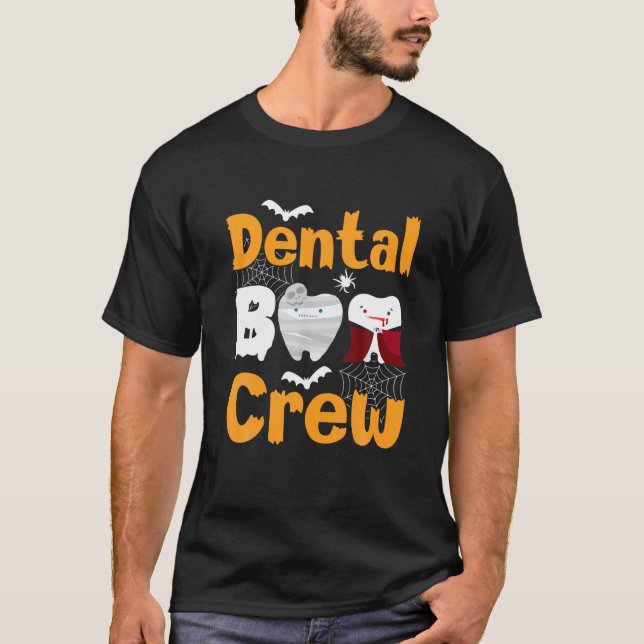 Camiseta Dental Boo Crew Halloween Funny Dentist Assistant (Anverso)