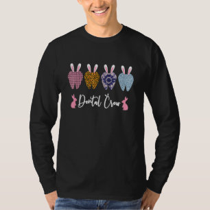 Camiseta Dental Crew Cute Teeth Leopard Easter Day Dental B