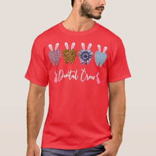 Camiseta Dental Crew Cute Teeth Leopard Easter Day Dental B