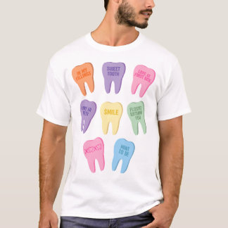 Camiseta Dental feliz Día de San Valentín Diente lindo abra