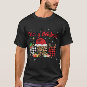 Camiseta Dental Feliz Navidad Santa Hat Pajama Funny Dent