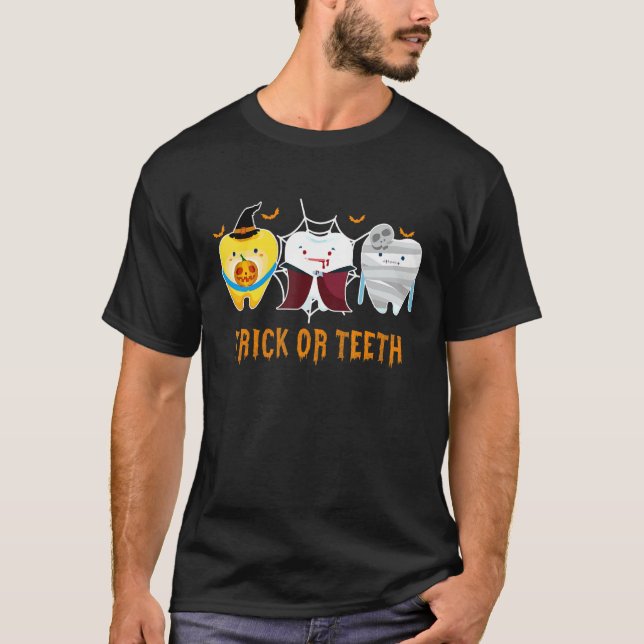 Camiseta Dental Halloween Dental Graciosa (Anverso)