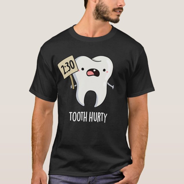 Camiseta Dental Hurty Funny Dental Pun Dark BG (Anverso)