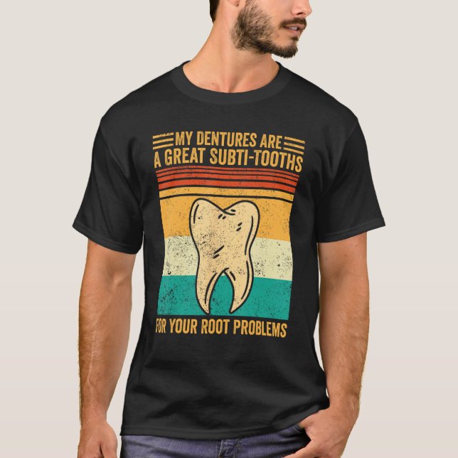 Camiseta Dental Lab Tech Technician Subti Tooths Root Probl (Anverso)
