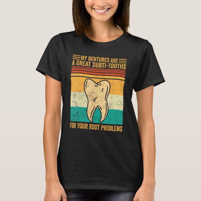 Camiseta Dental Lab Tech Technician Subti Tooths Root Probl (Anverso)
