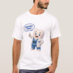 Camiseta Dental Mascota de Diente Limpio Relucient
